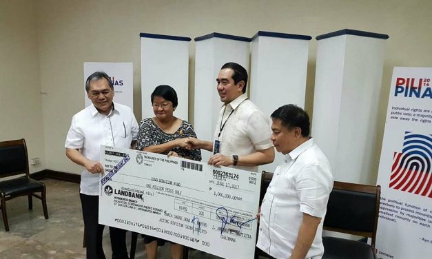 DSWD receives P1M cash donation from Comelec for Marawi crisis IDPs